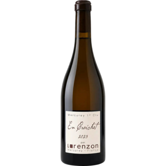 Bottle shot for 2023 Bruno Lorenzon Mercurey Blanc Les Croichots 1er Cru