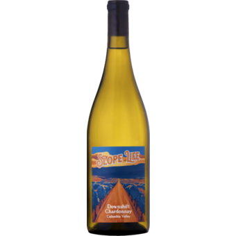 Bottle shot for 2022 Gard Slope Life Downshift Chardonnay