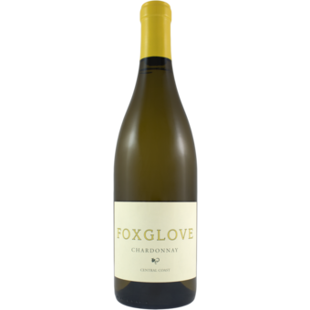 Bottle shot for 2025 Foxglove Chardonnay San Luis Obispo