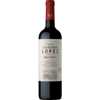 Bottle shot for 2024 Casona Lopez Malbec Mendoza