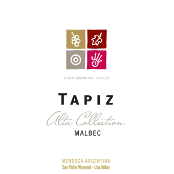 Label shot for 2023 Tapiz Alta Malbec