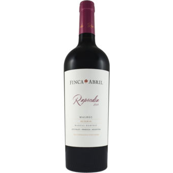 Bottle shot for 2022 Finca Abril Malbec Rapsodia Valle De Uco
