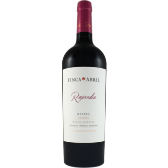 Bottle shot for 2022 Finca Abril Malbec Rapsodia Valle De Uco