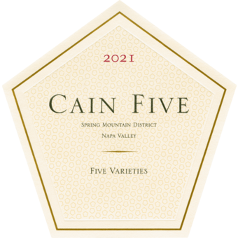 Bottle shot for 2021 Cain Five