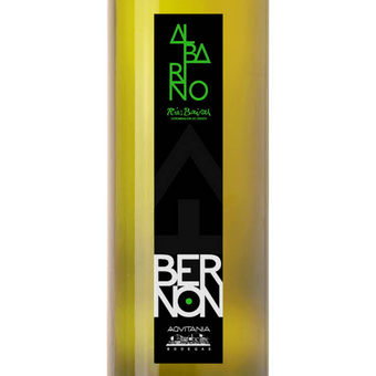 Label shot for 2025 Bodegas Aquitania Bernon Albarino