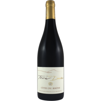 Bottle shot for 2020 Terre Davau Cotes Du Rhone