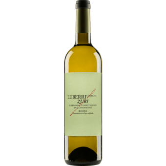 Bottle shot for 2025 Luberri Zuri White Rioja