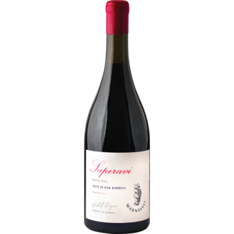 Bottle shot for 2019 Marnaveli Saperavi Oak Aged Dry Red