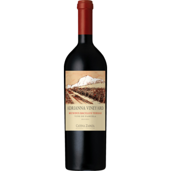 Bottle shot for 2022 Catena Zapata Malbec Adrianna Mundus Bacillus Terrae