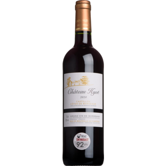 Bottle shot for 2020 Chateau Hyot Castillon Cotes De Bordeaux