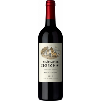 Bottle shot for 2023 Chateau De Cruzeau Rouge Pessac Leognan