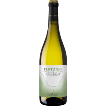 Bottle shot for 2023 St Pauls Alto Adige Pinot Bianco Plotzner