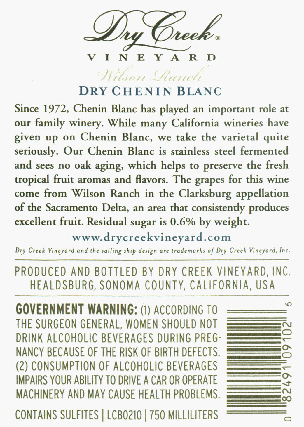 Dry Creek Chenin Blanc | Wine Library