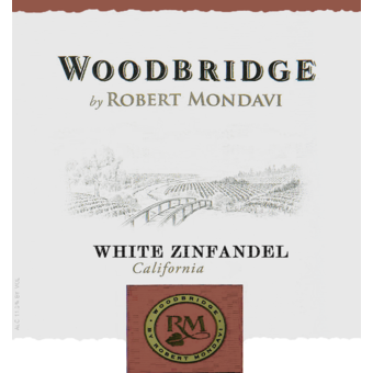 Label shot for  Woodbridge White Zinfandel