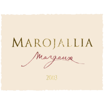 Label shot for 2003 Chat Marojallia