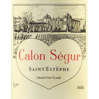 Label shot for 2003 Chateau Calon Segur