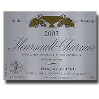 Label shot for 2003 Francois Jobard Meursault Charmes
