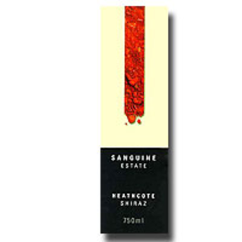 Label shot for 2003 Sanguine Heathcote Shiraz