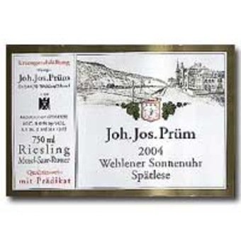 Label shot for 2004 J.J. Prum Wehlener Sonnenuhr Spatlese Riesling