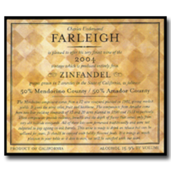 Label shot for 2004 Farleigh Zinfandel