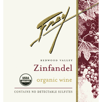 Label shot for 2009 Frey Zinfandel
