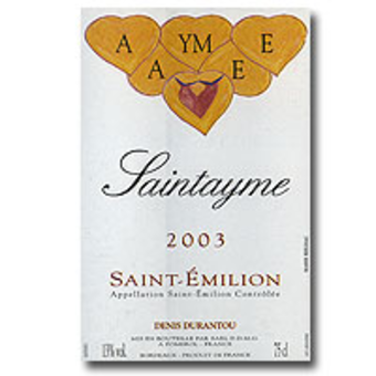 Label shot for 2003 Chateau Saintayme