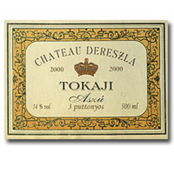 Label shot for 2000 Chateau Dereszla Tokaji 3 Puttonyos Aszu