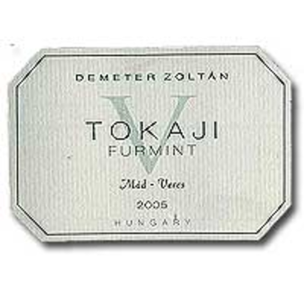 Label shot for 2005 Demeter Furmint "V"