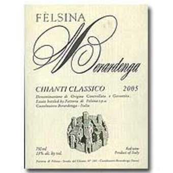 Label shot for 2005 Felsina Chianti Classico