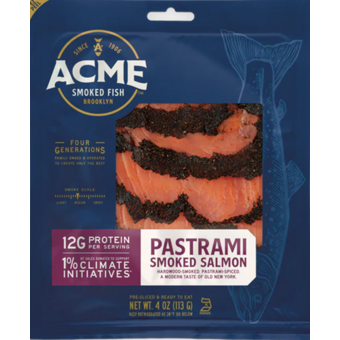 Bottle shot for  4oz Pastrami Smoked Salmon
