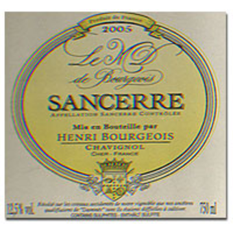 Label shot for 2005 Henri Bourgeois Le Md Bourgeois Sancerre