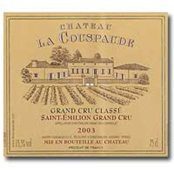 Label shot for 2003 Chateau La Couspaude