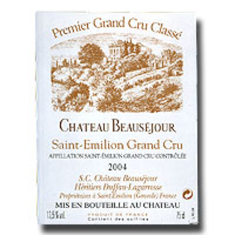 Label shot for 2004 Chateau Beausejour Duffau