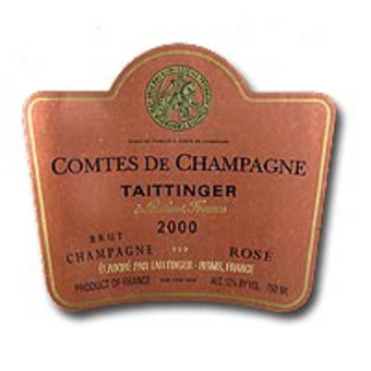 Label shot for 2000 Taittinger Comtes Rose