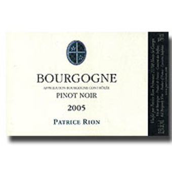 Label shot for 2005 Patrice Rion Bourgogne Rouge