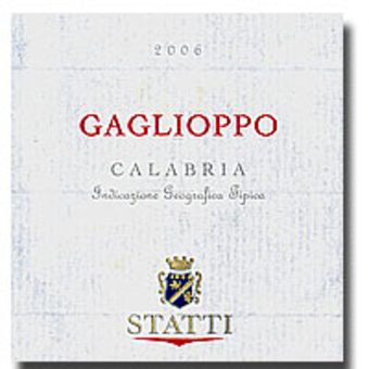 Label shot for 2006 Statti Gaglioppo