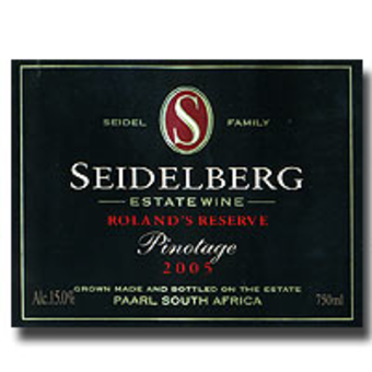 Label shot for 2005 Seidelberg Pinotage Roland's Reserve