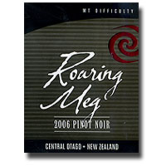 Label shot for 2006 Mt Difficulty Roaring Meg Pinot Noir