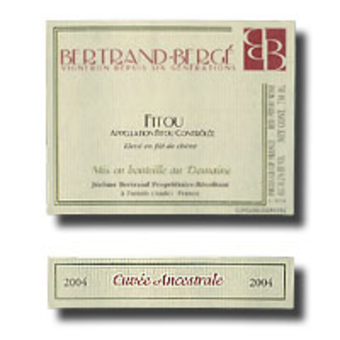 Label shot for 2004 Domaine Bertrand Berge Ancestral