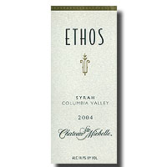 Label shot for 2004 Chat.St Michelle Ethos Syrah