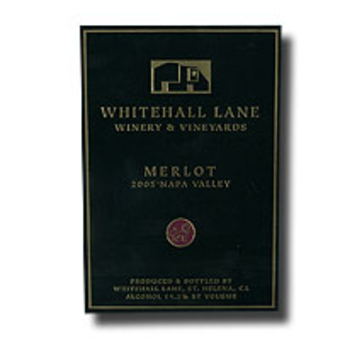 Label shot for 2005 Whitehall Lane Merlot