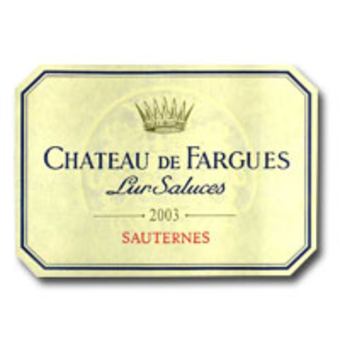 Label shot for 2003 Chateau De Fargues