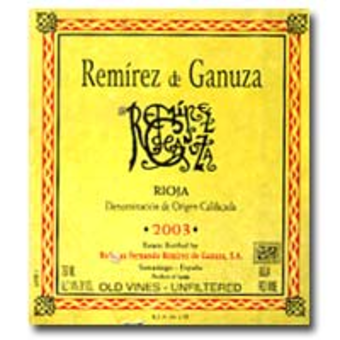 Label shot for 2003 Remirez De Ganuza Rioja