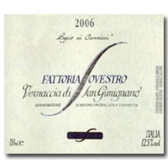 Label shot for 2006 Sovestro Vernaccia Di San Gimignano