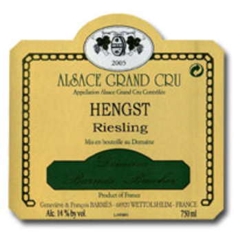 Label shot for 2005 Barmes Buecher Riesling Hengst