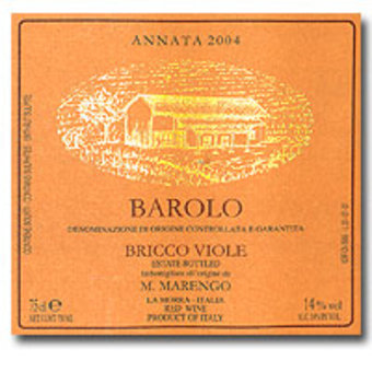Label shot for 2004 Marengo Barolo Bricco Le Viole