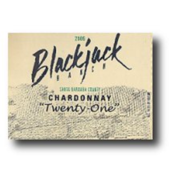 Label shot for 2006 Blackjack Ranch 21 Chardonnay