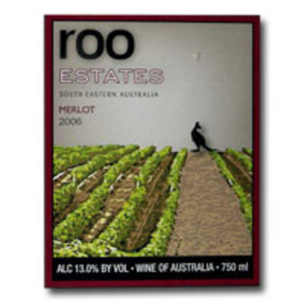 Label shot for 2006 Roo Estate Merlot