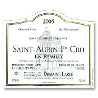 Label shot for 2005 Larue En Remilly St Aubin
