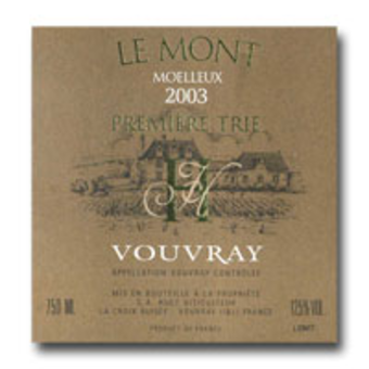 Label shot for 2003 Huet Le Mont Moelleux Premier Trie
